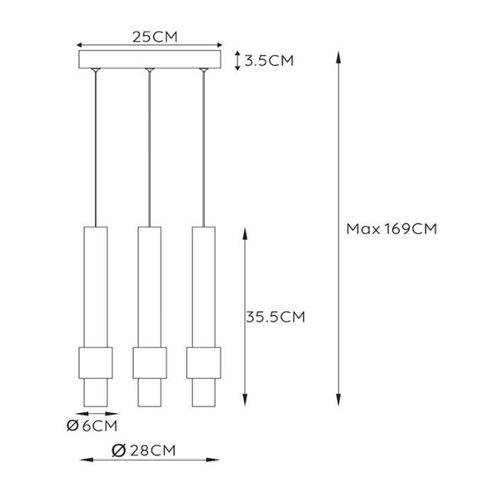 Brun pendler lampe modern, Margary, 4W, 2700K LED