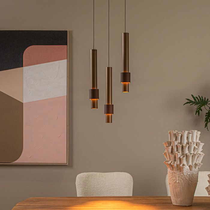 Brun pendler lampe modern, Margary, 4W, 2700K LED