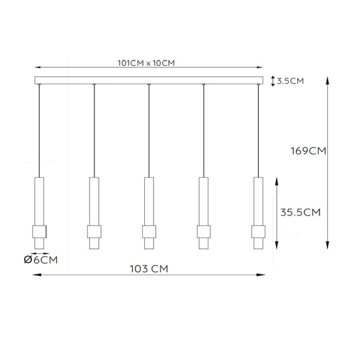 Sort pendler lampe modern, Margary, 4,2W, 2700K LED