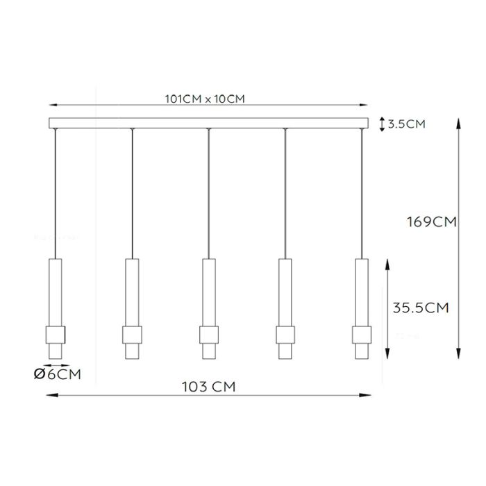 Brun pendler lampe modern, Margary, 4,2W, 2700K LED
