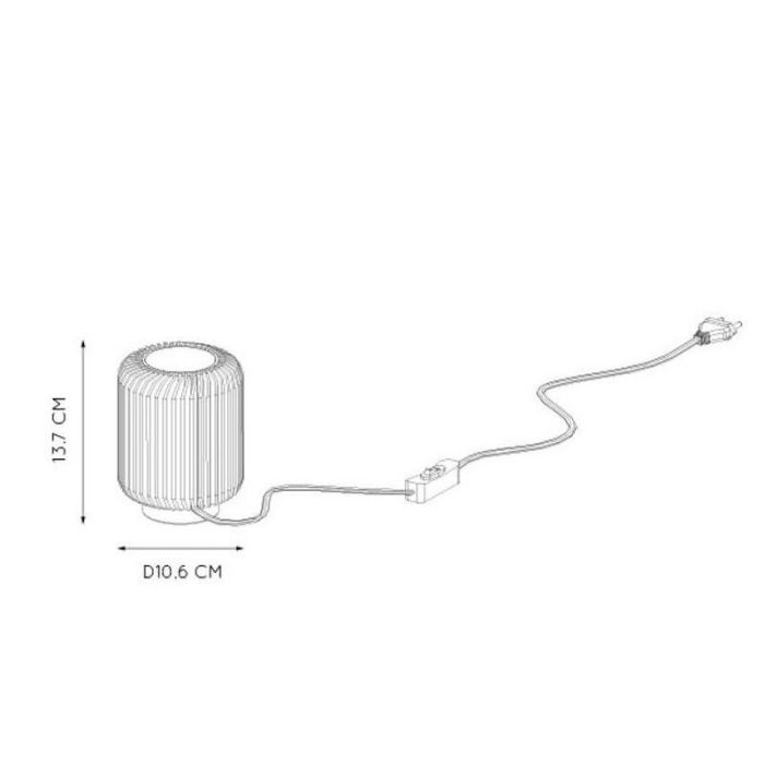 Sort bordlampe modern, Turbin, 5W, 3000K LED, med brytare