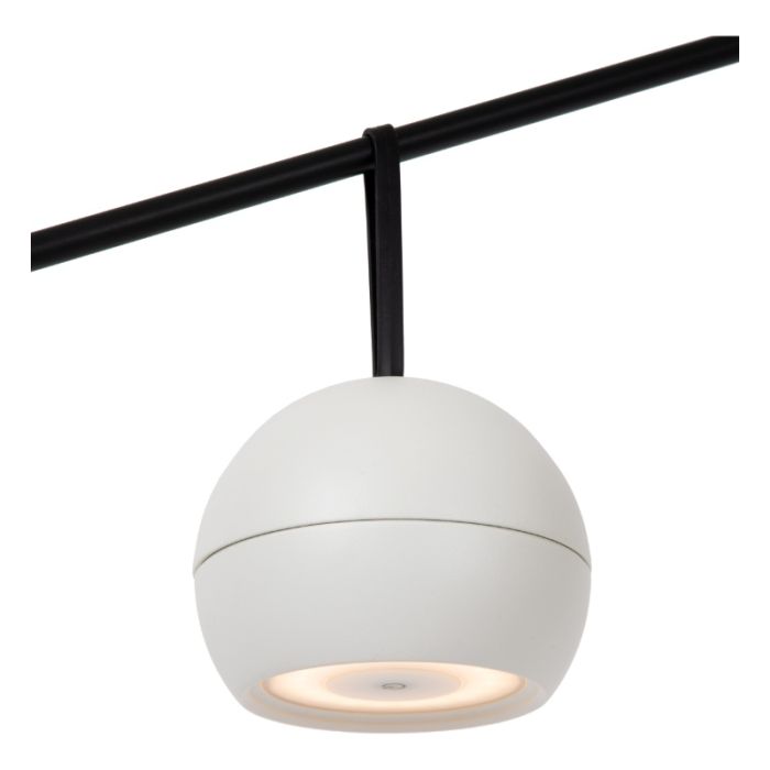 Hvid genopladelige væglampe modern, Lunex, 2W, 3000K LED, IP54, med brytare