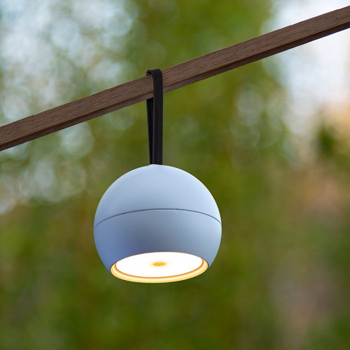 Hvid genopladelige væglampe modern, Lunex, 2W, 3000K LED, IP54, med brytare