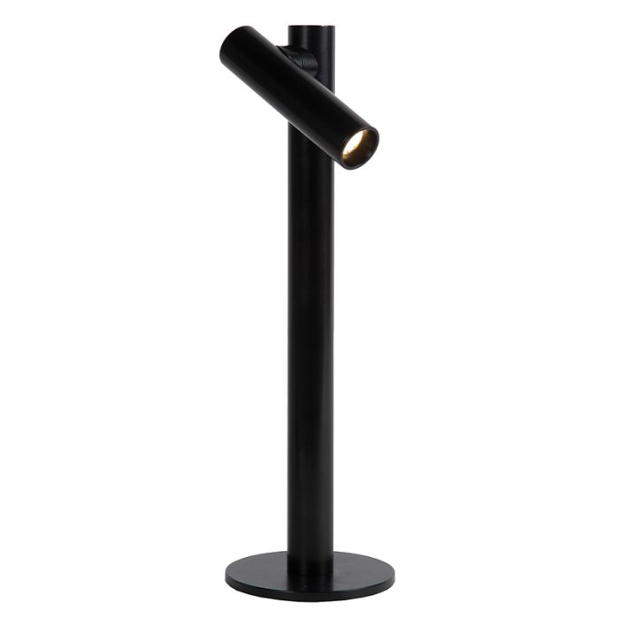 Sort genopladelige bordlampe modern, Antrim, 2,2W, 2700K LED, IP54, med beröringsdimmer