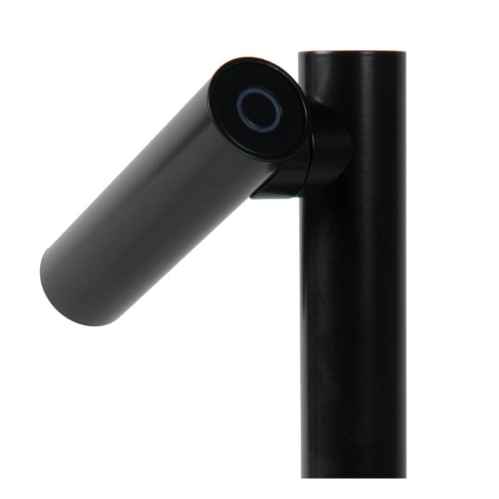 Sort genopladelige bordlampe modern, Antrim, 2,2W, 2700K LED, IP54, med beröringsdimmer