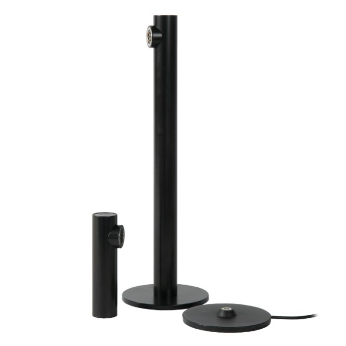 Sort genopladelige bordlampe modern, Antrim, 2,2W, 2700K LED, IP54, med beröringsdimmer