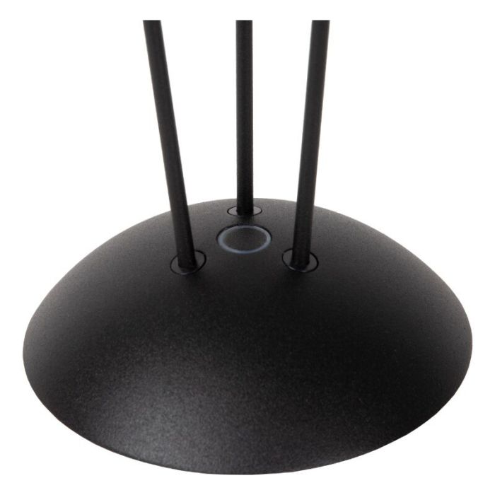 Sort genopladelige udendørs bordlampe modern, Renee, 2,2W, 2700K LED, IP54, med beröringsdimmer