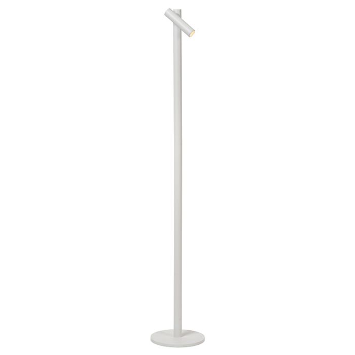 Hvid genopladelige gulvlampe modern, Antrim, 2,2W, 2700K LED, IP54, med beröringsdimmer