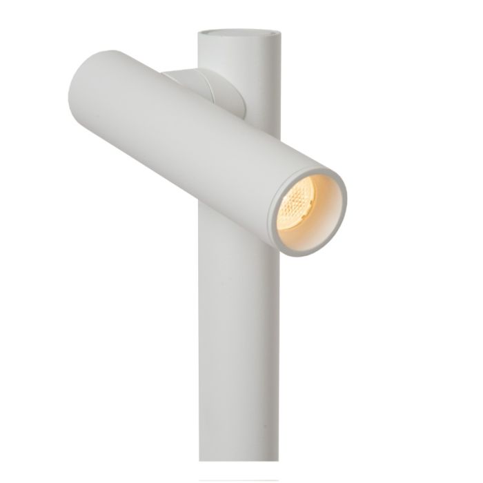 Hvid genopladelige gulvlampe modern, Antrim, 2,2W, 2700K LED, IP54, med beröringsdimmer