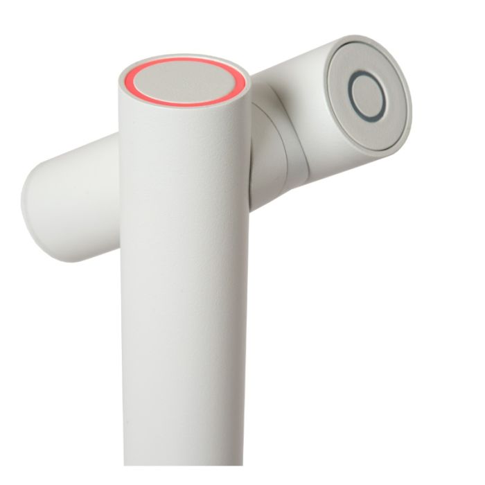 Hvid genopladelige gulvlampe modern, Antrim, 2,2W, 2700K LED, IP54, med beröringsdimmer
