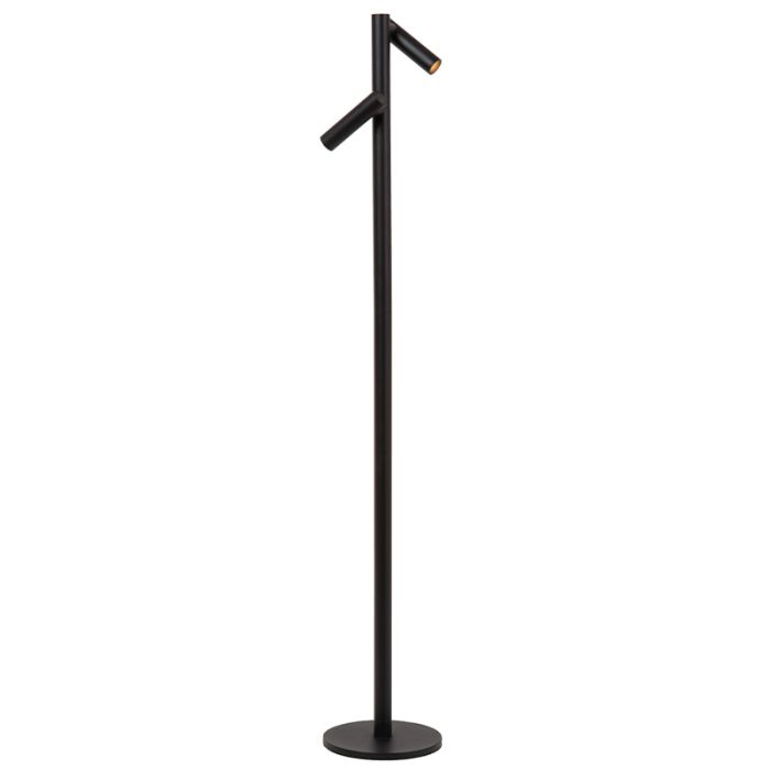 Sort genopladelige gulvlampe modern, Antrim, 2,2W, 2700K LED, IP54, med beröringsdimmer