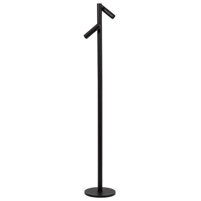 Sort genopladelige gulvlampe modern, Antrim, 2,2W, 2700K LED, IP54, med beröringsdimmer