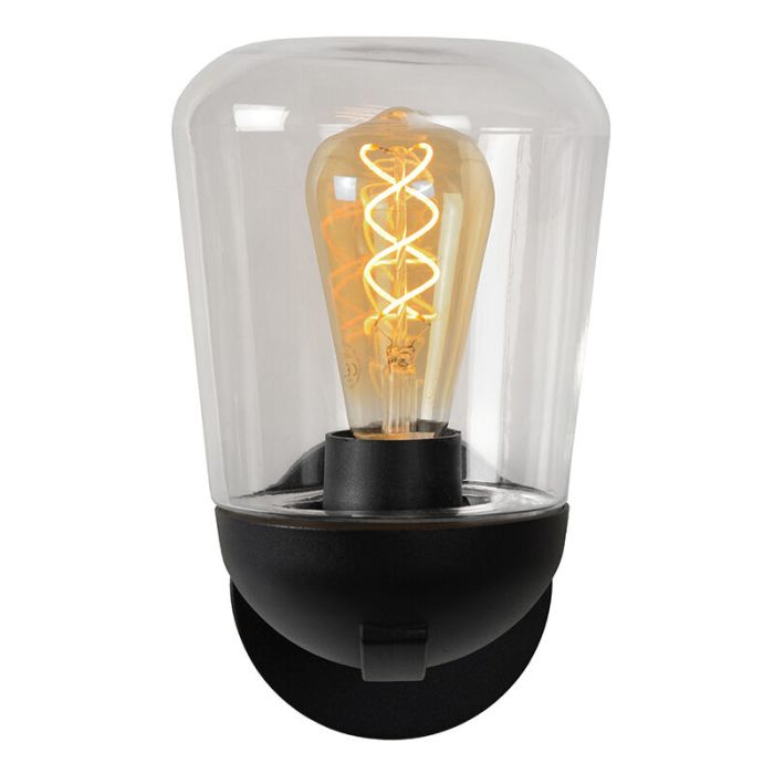 Sort udendørslampe klassisk, Tulsa, IP44