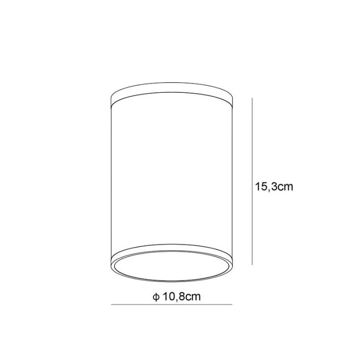 Hvid udendørslampe modern, Tubix, IP54