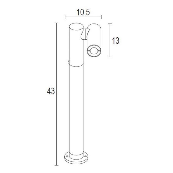 Antracit udendørslampe modern, Tatum, 4,5W, 3000K LED, IP65