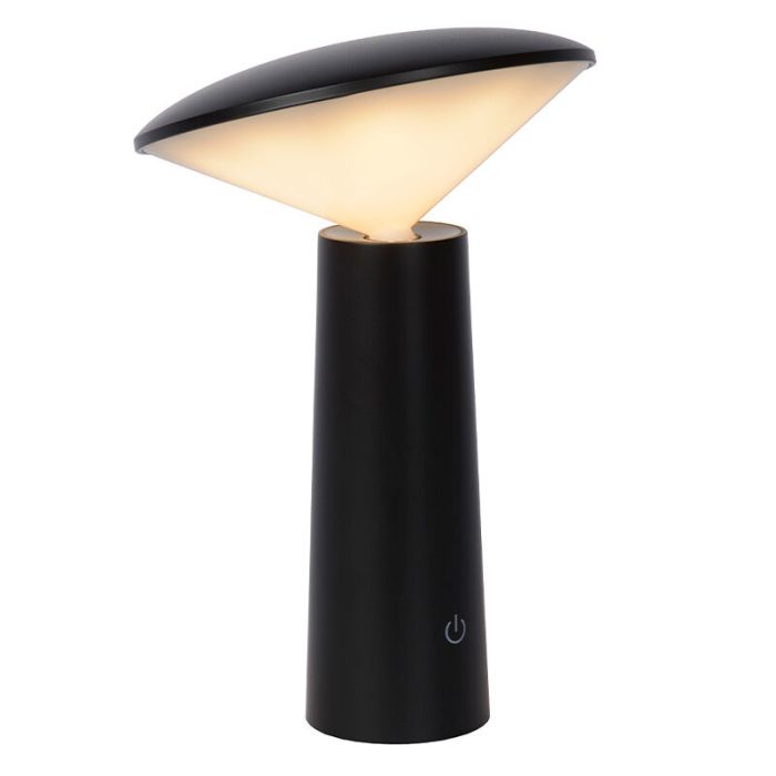Sort udendørs bordlampe modern, Jive, 4W, varm til kold hvid justerbar LED, IP44, med brytare