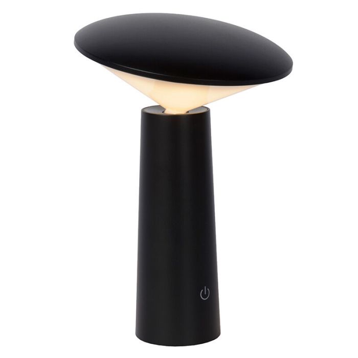 Sort udendørs bordlampe modern, Jive, 4W, varm til kold hvid justerbar LED, IP44, med brytare