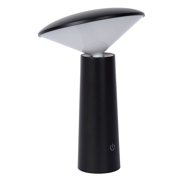 Sort udendørs bordlampe modern, Jive, 4W, varm til kold hvid justerbar LED, IP44, med brytare