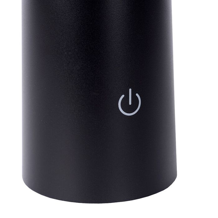 Sort udendørs bordlampe modern, Jive, 4W, varm til kold hvid justerbar LED, IP44, med brytare