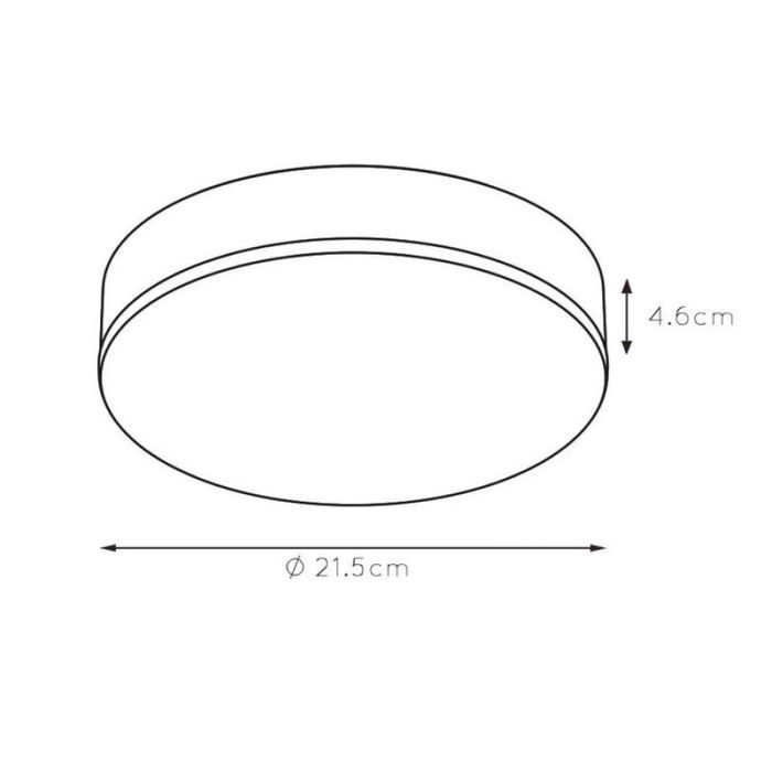 Sort plafond modern, Ceres, 30W, 3000K LED, IP44