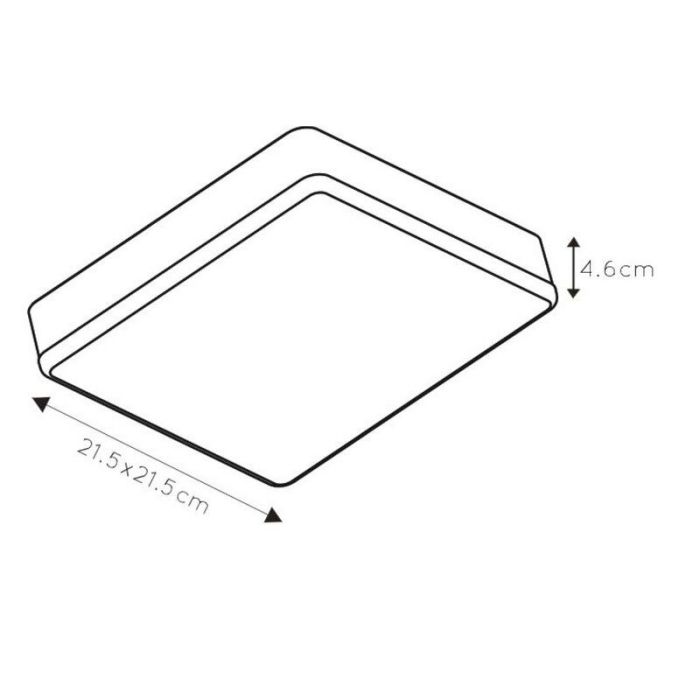 Sort plafond modern, Ceres, 30W, 3000K LED, IP44
