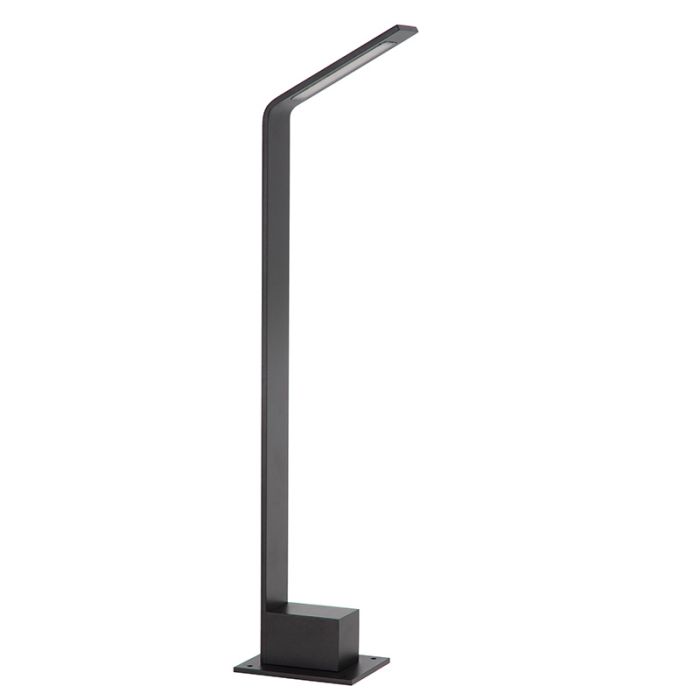 Sort udendørslampe modern, Lawford, 6W, 3000K LED, IP54