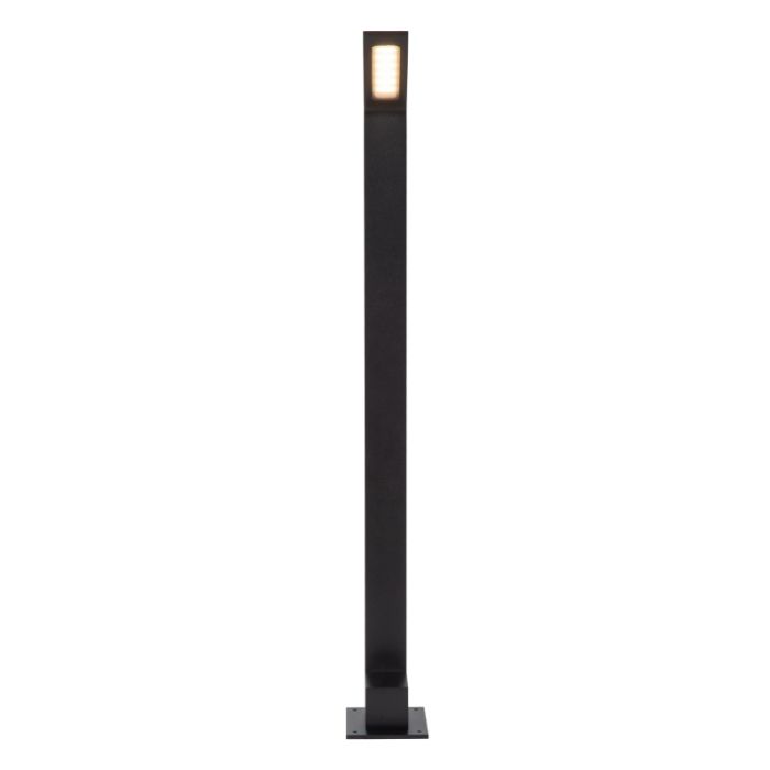 Sort udendørslampe modern, Lawford, 6W, 3000K LED, IP54