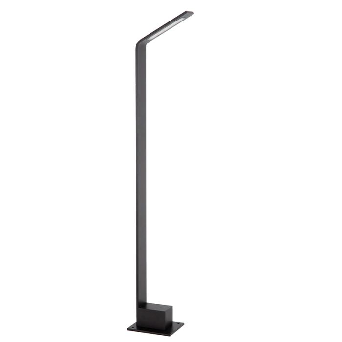 Sort udendørslampe modern, Lawford, 6W, 3000K LED, IP54