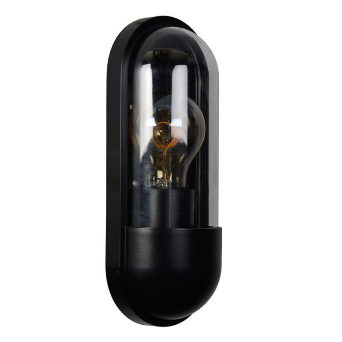 Sort udendørslampe klassisk, Capsule, IP54