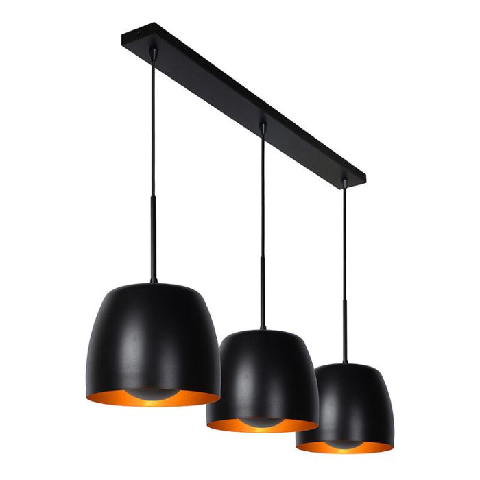 Sort pendler lampe klassisk, Nolan