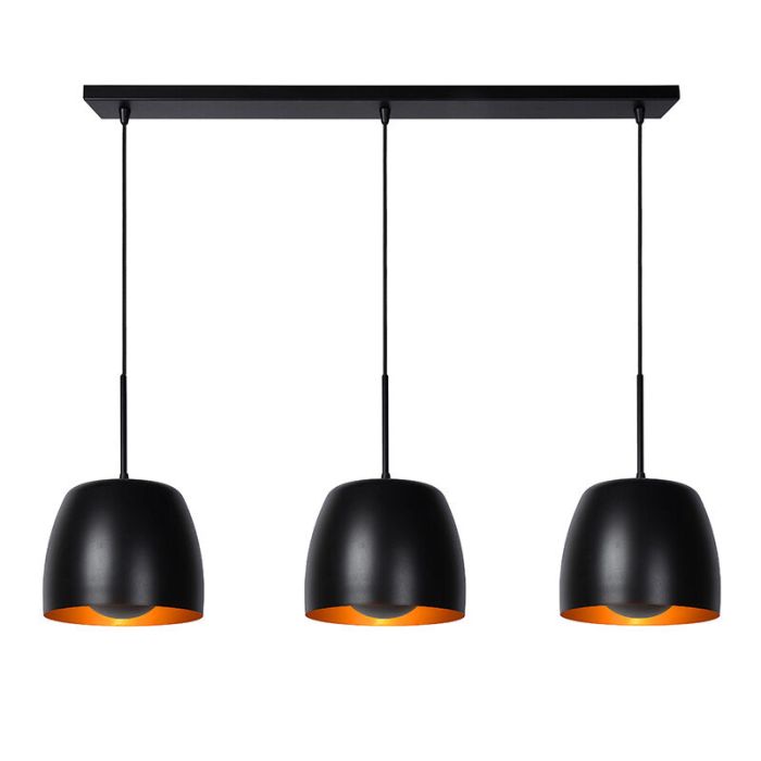 Sort pendler lampe klassisk, Nolan