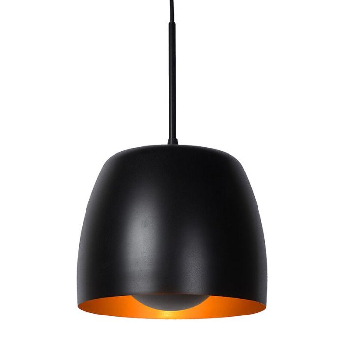 Sort pendler lampe klassisk, Nolan