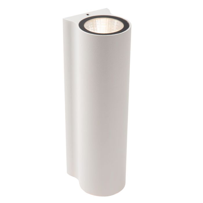 Hvid up down væglampe modern, Akra, 6W, 3000K LED, IP54