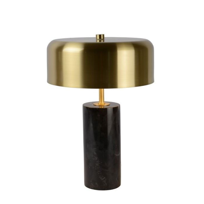 Marmor bordlampe guld, Mirasol, med brytare