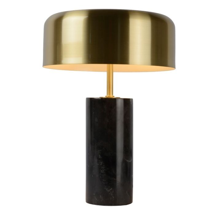 Marmor bordlampe guld, Mirasol, med brytare