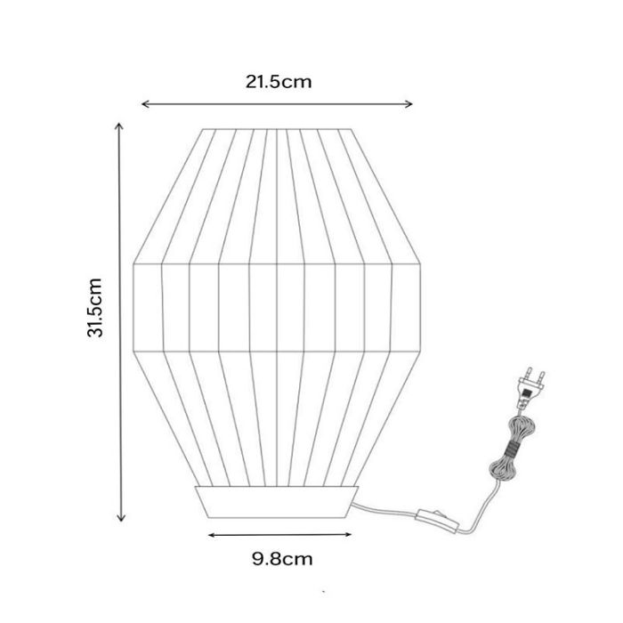 Sort bordlampe rustik, Cordulle, med brytare