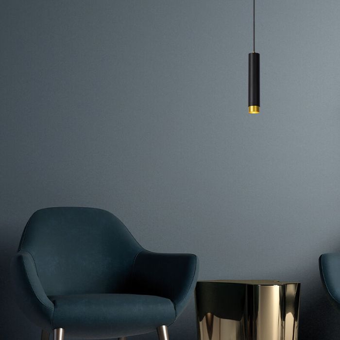 Sort pendler lampe modern, Floris