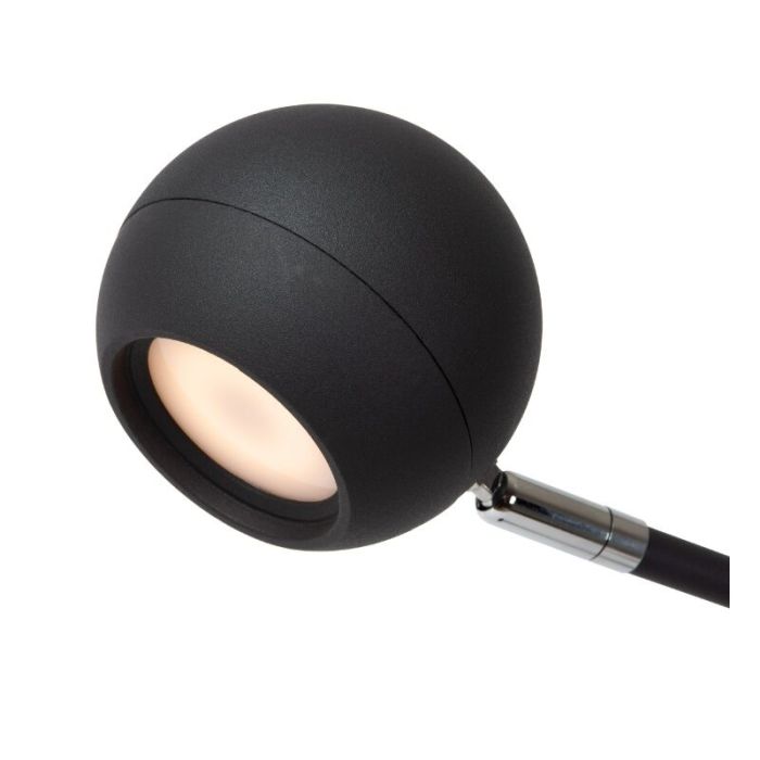 Sort genopladelige bordlampe modern, Comet, 3W, 2700K LED, med beröringsdimmer