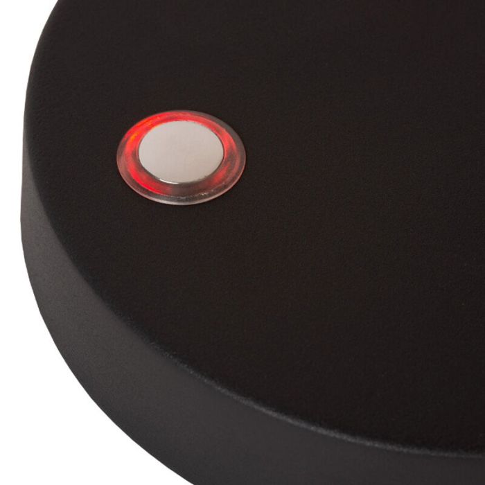 Sort genopladelige bordlampe modern, Comet, 3W, 2700K LED, med beröringsdimmer