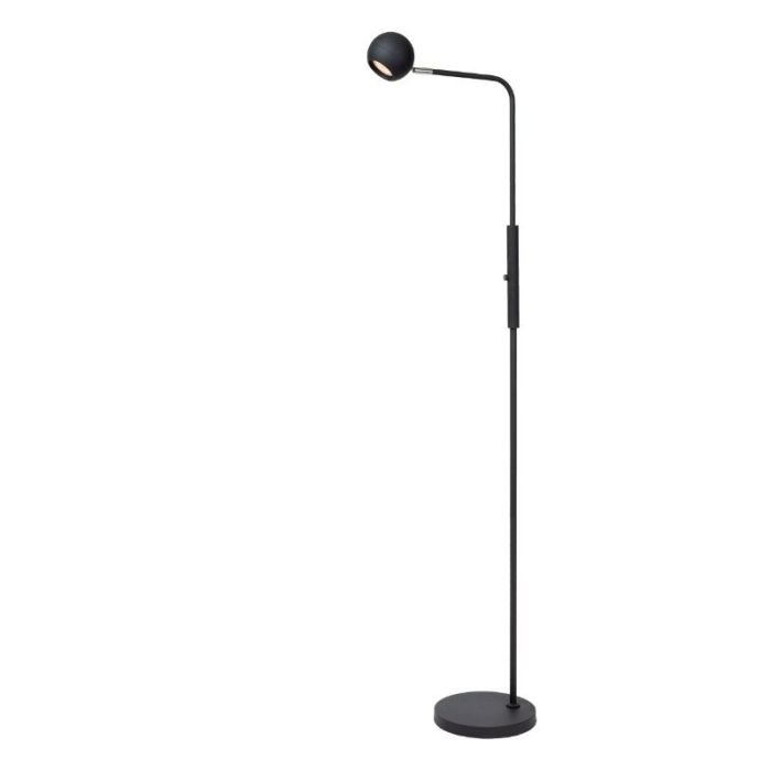 Sort genopladelige gulvlampe modern, Comet, 3W, 2700K LED, med beröringsdimmer