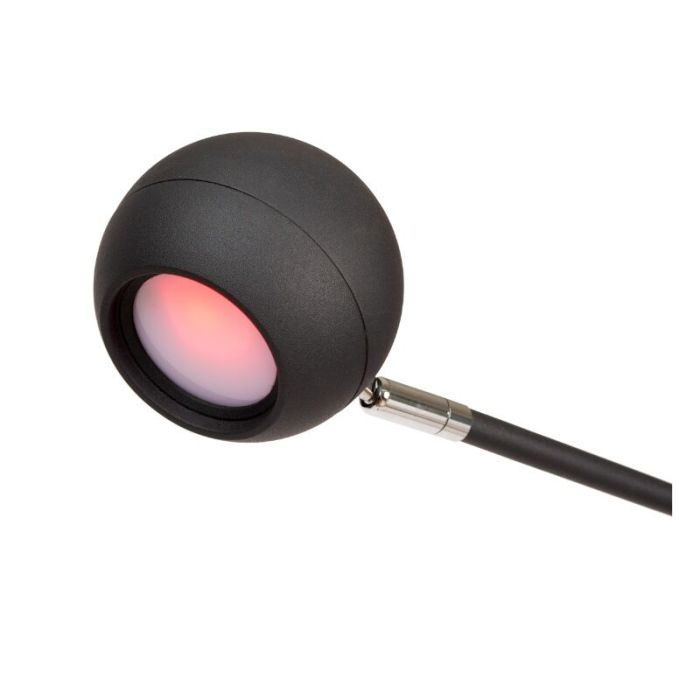 Sort genopladelige gulvlampe modern, Comet, 3W, 2700K LED, med beröringsdimmer