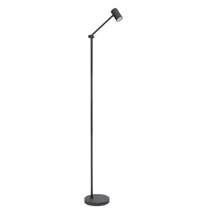 Sort genopladelige gulvlampe modern, Tipik, 3W, 2700K LED, med beröringsdimmer
