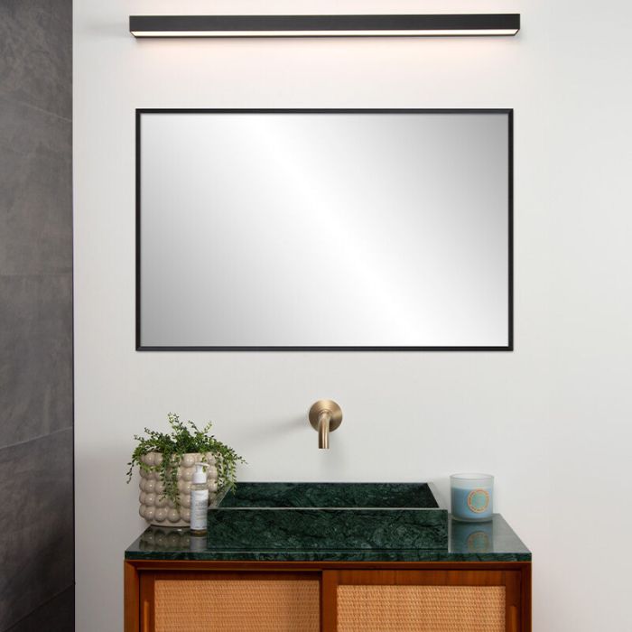 Sort væglampe badeværelse modern, Alexa, 13W, 3000K LED, IP44