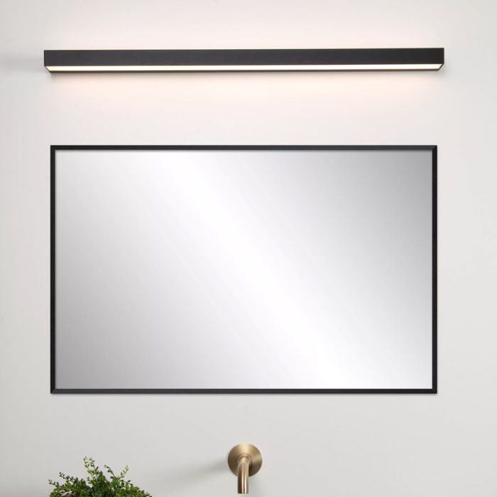 Sort væglampe badeværelse modern, Alexa, 13W, 3000K LED, IP44