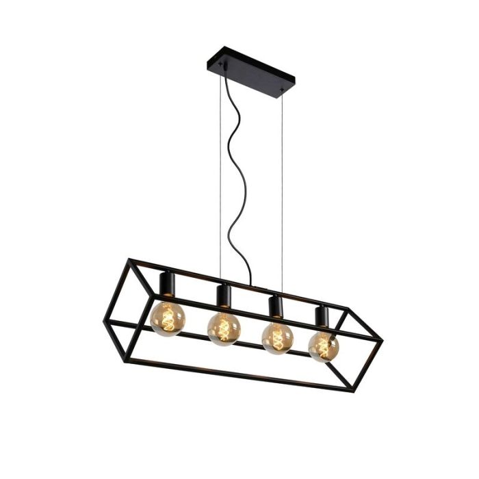 Sort pendler lampe modern, Fabian