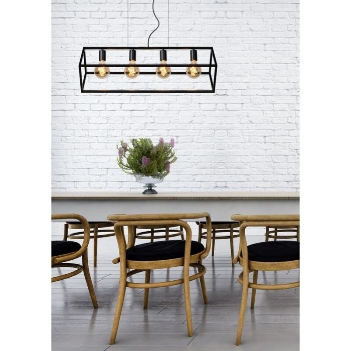 Sort pendler lampe modern, Fabian