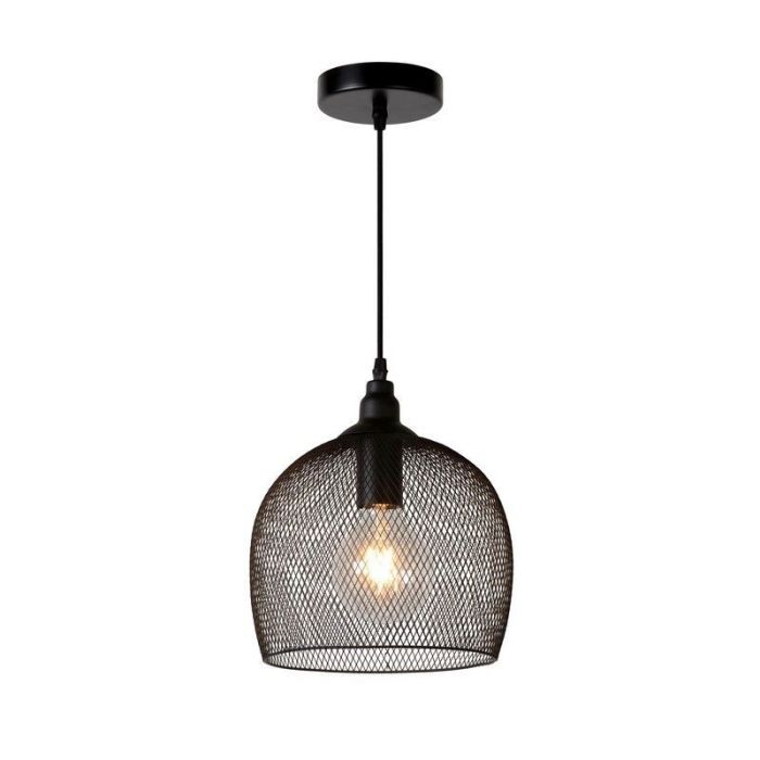 Sort pendler lampe retro, Mesh