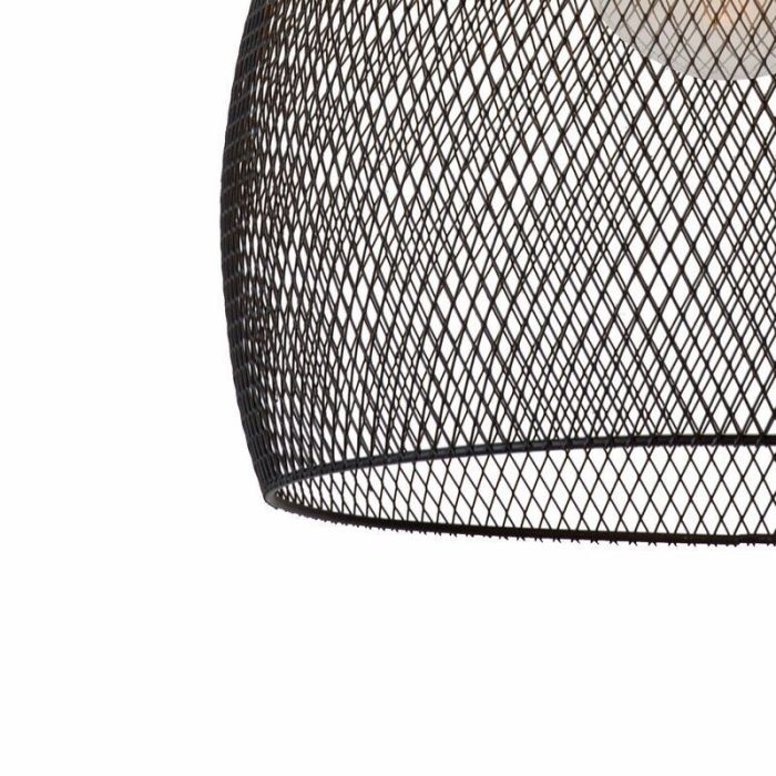 Sort pendler lampe retro, Mesh