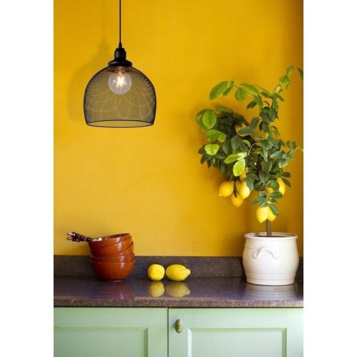 Sort pendler lampe retro, Mesh