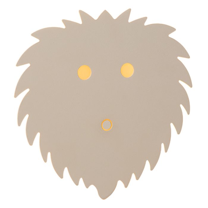 Beige væglampe til børneværelse modern, Charlie, 5W, dim to warm LED, med beröringsdimmer